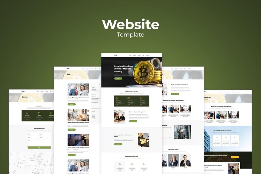 Website Template Digital Money Market