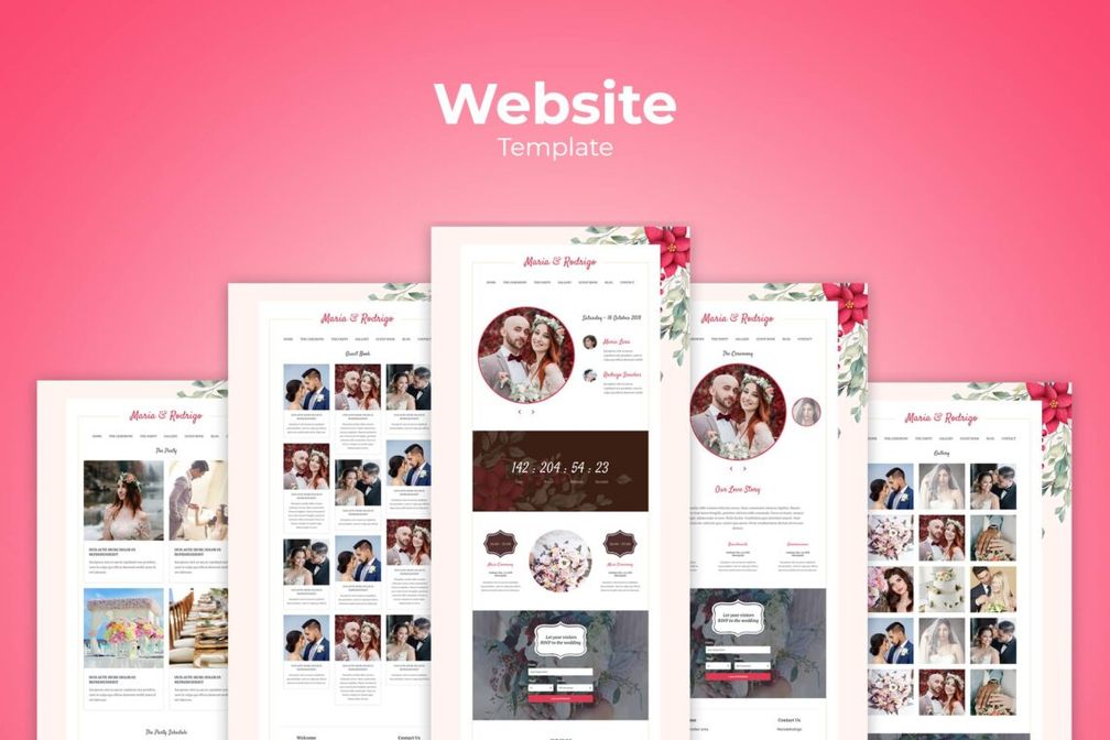 Website Template Wedding Stories