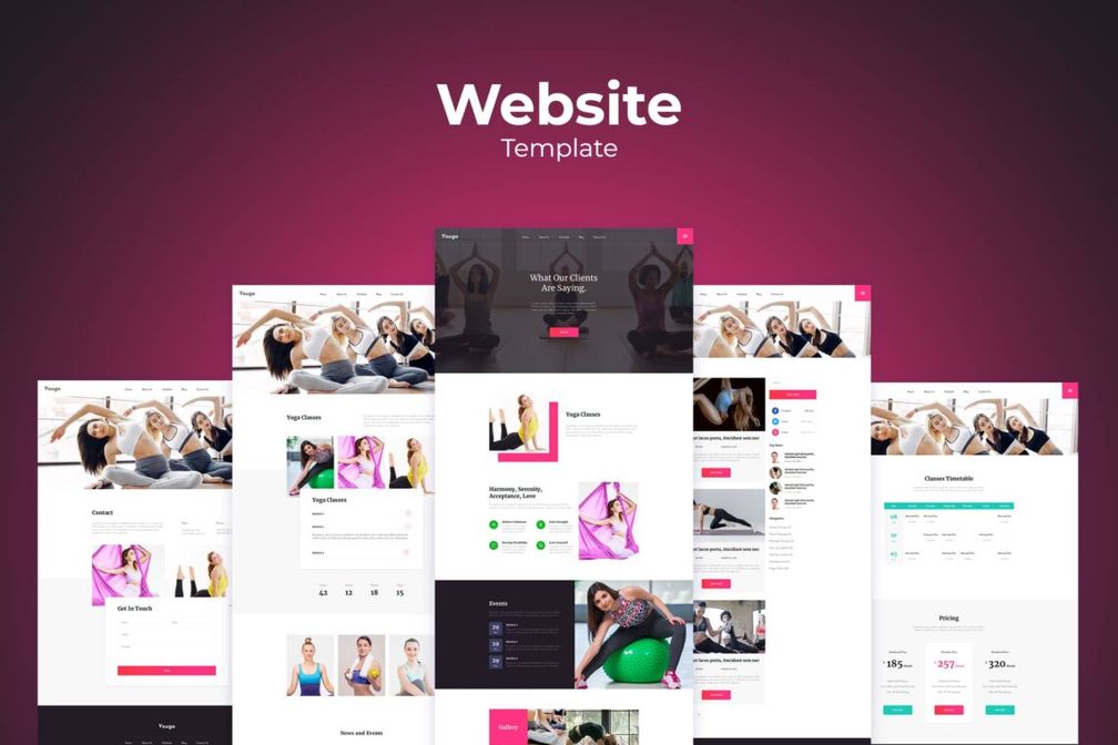 Website Template Yoga Classes