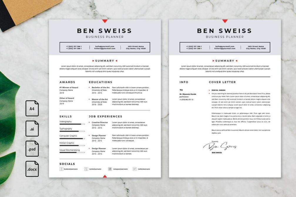 cv resume business planner profile