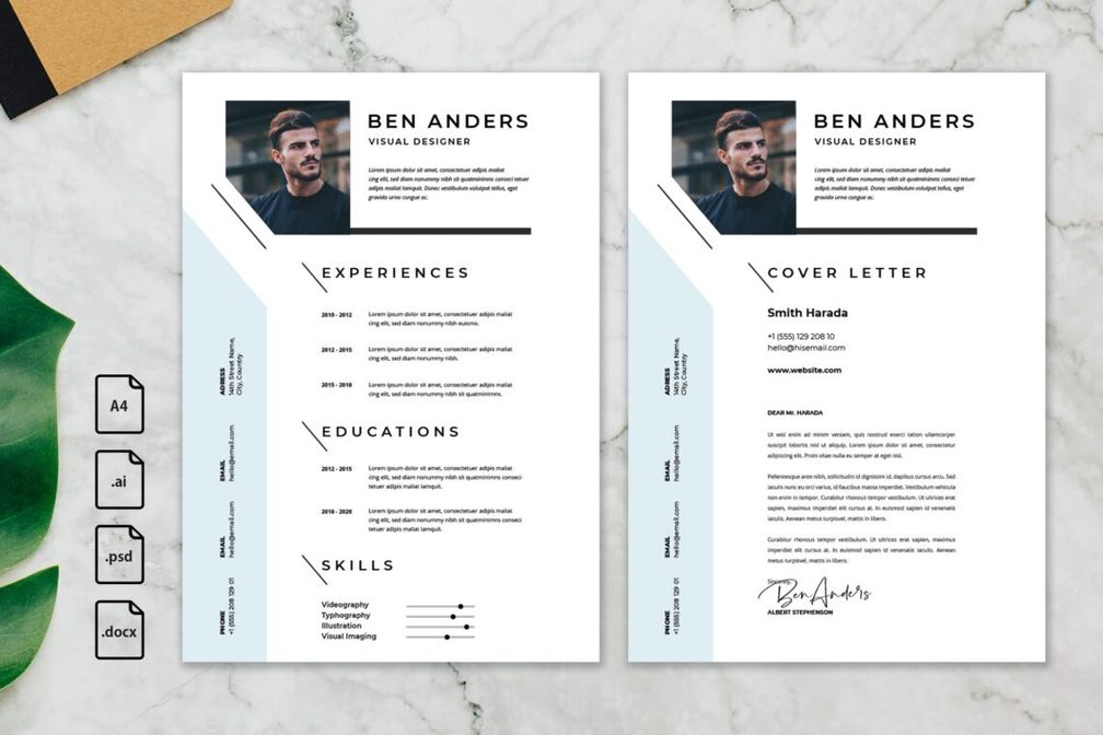 cv resume visual designer profile