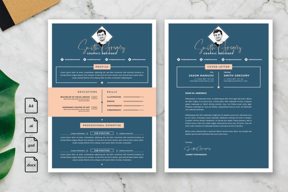 cv resume – graphic designer profile 16
