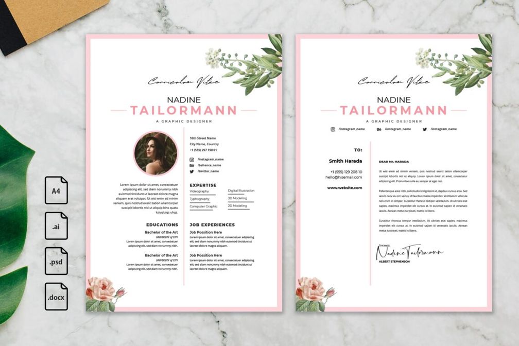 cv resume – graphic designer profile 25