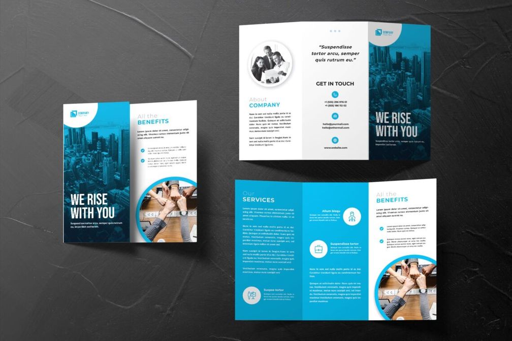 trifold brochure benefit services company