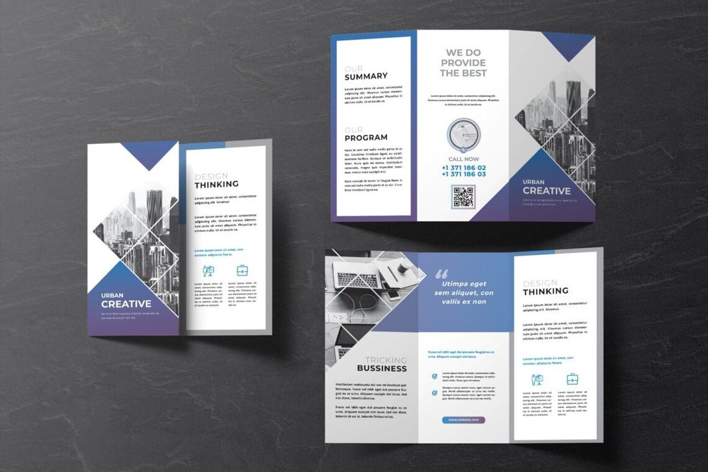 trifold brochure urban creative services