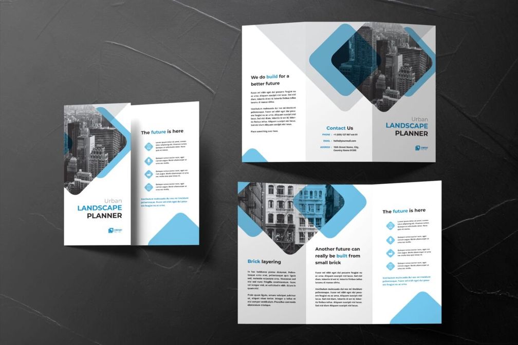 trifold brochure urban planner