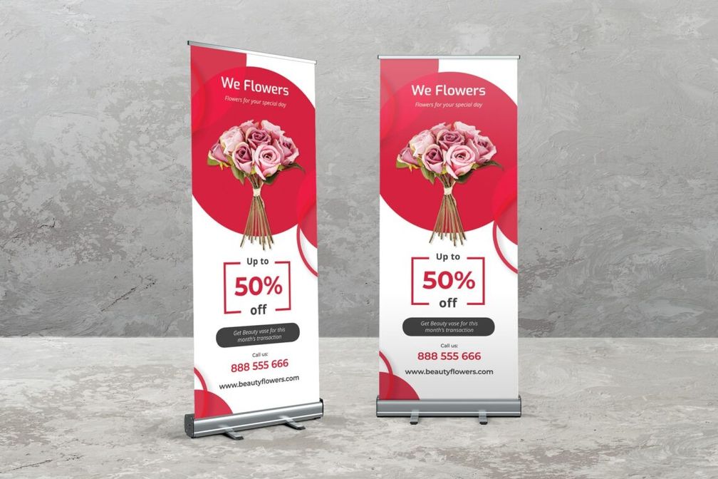 Roll Up Banner - Special Flower Shop