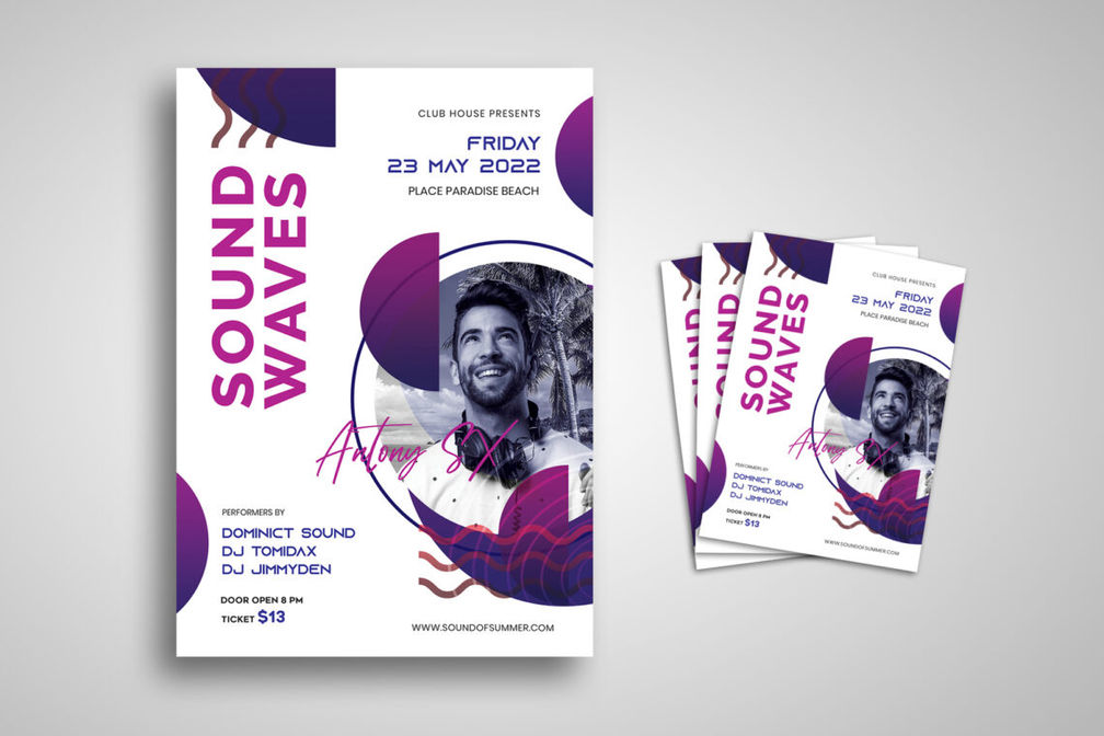 Flyer Template - Sound Waves House
