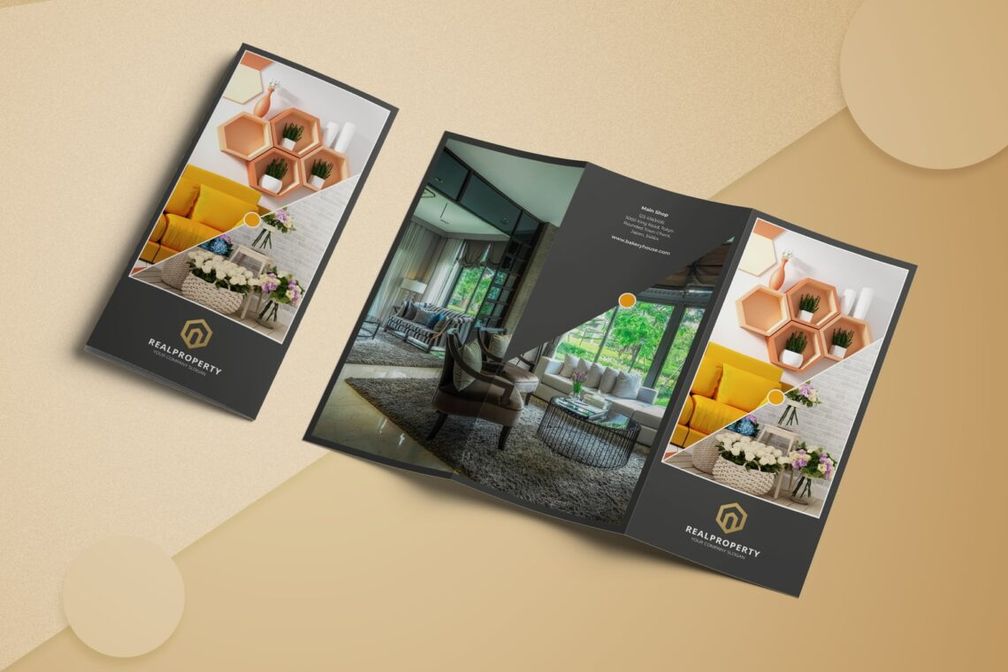 trifold brochure premium property