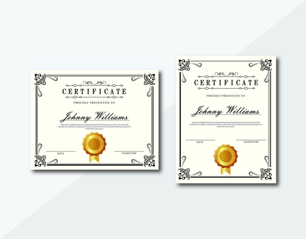 certificate classic motive