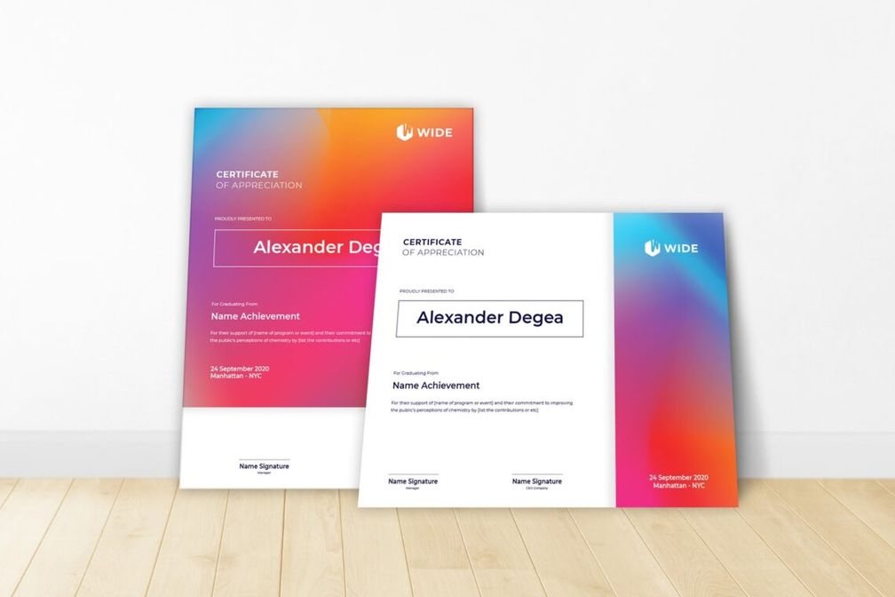 certificate courses awards