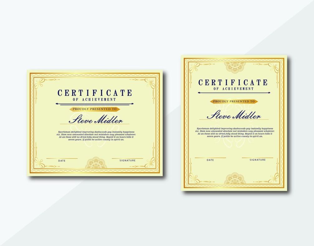 certificate memories awards