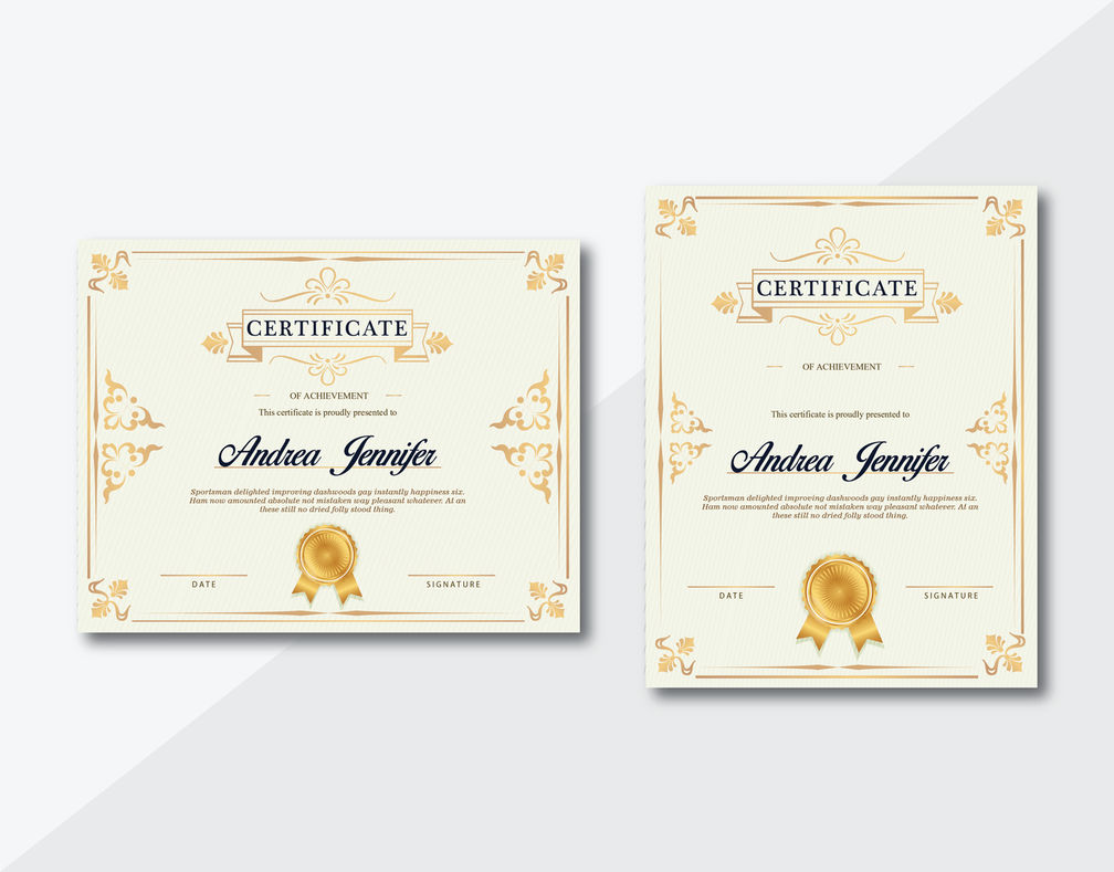 certificate special achievement