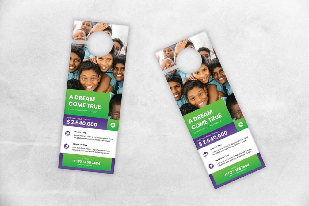door hanger social donation