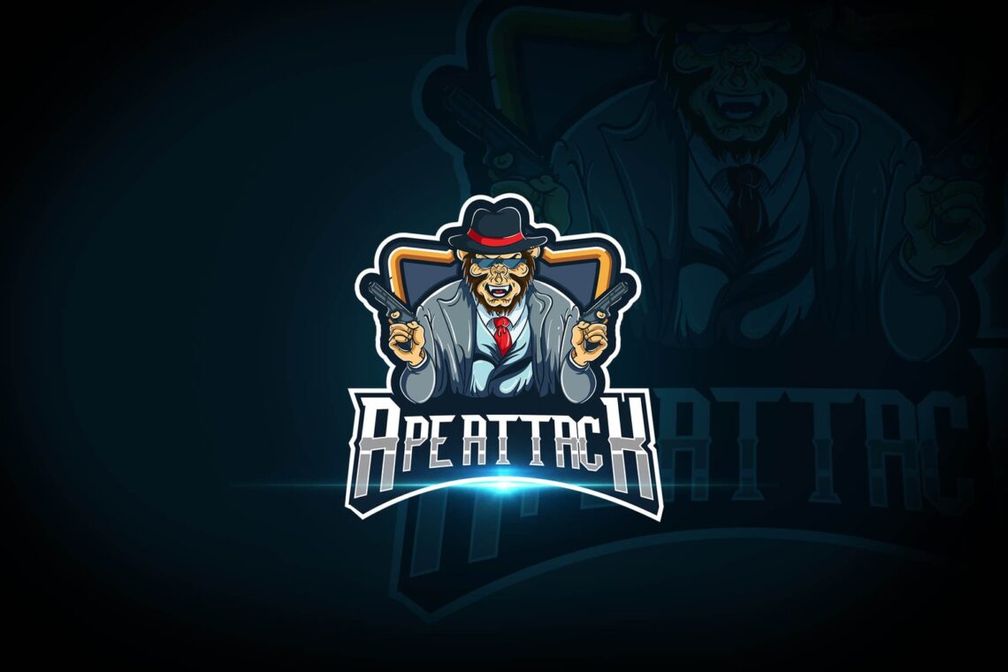 esport logo ape attack