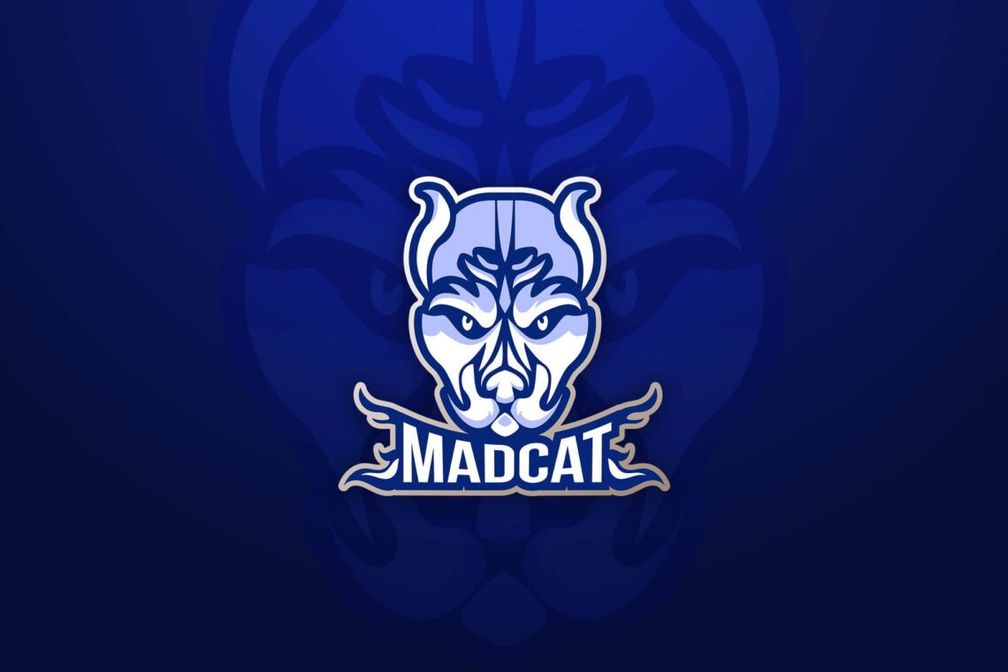 esport logo blue madcat