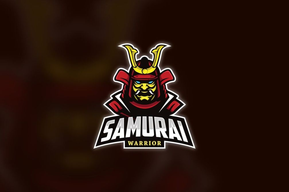 esport logo samurai warrior