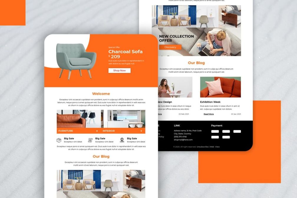 premium sofa collection email newsletter