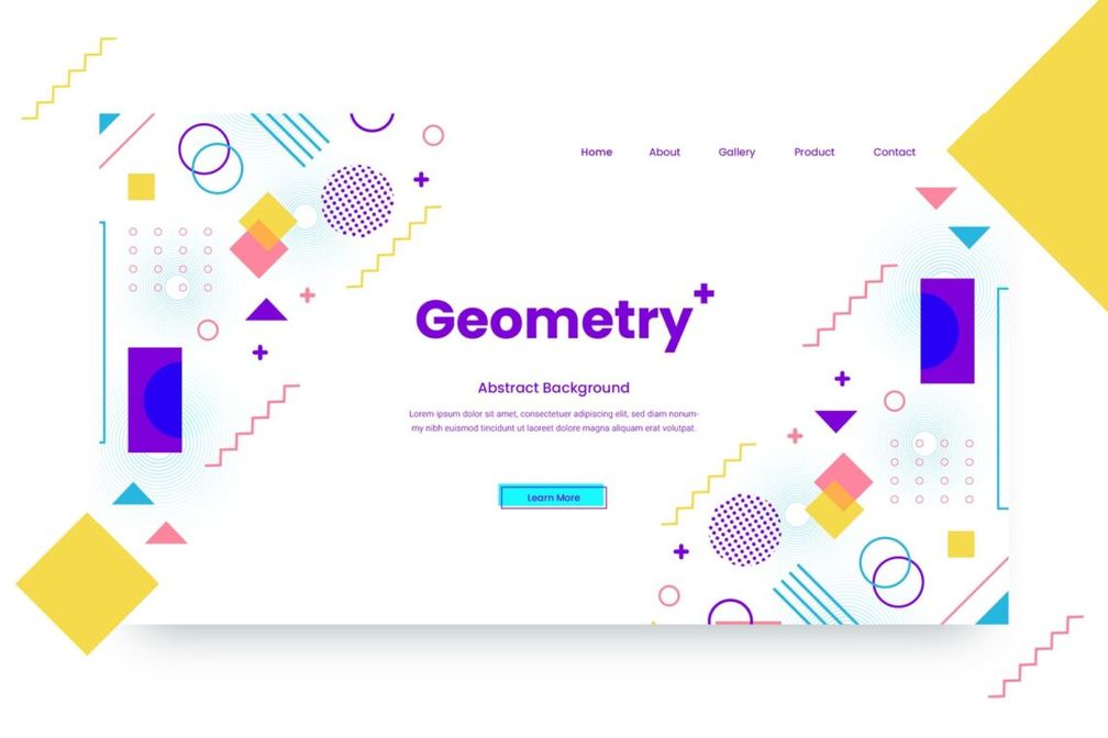 abstract background flat geometric shape 3