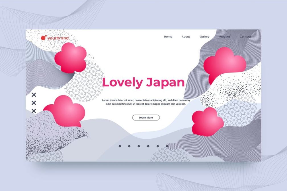abstract background geometric japanese theme
