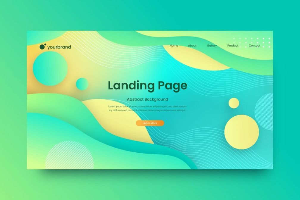 abstract background green gradient theme