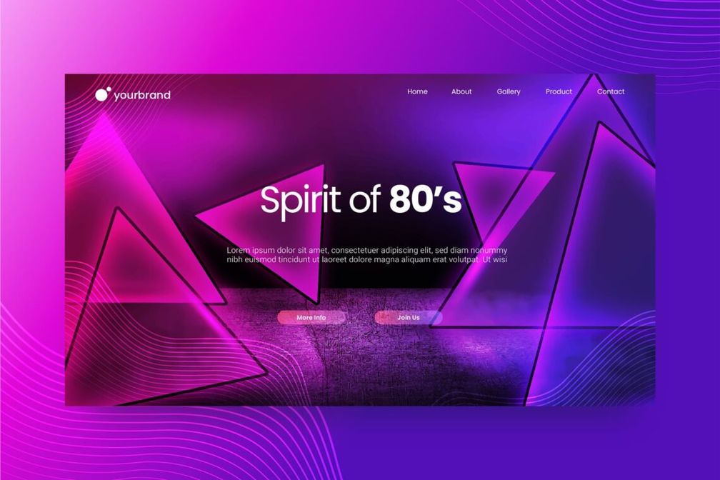 abstract background purple neon light theme