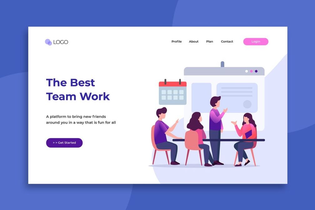 illustration landing pages best team works