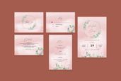 wedding invitation abstract elegant flowering 1