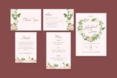 wedding invitation clean pink background 1