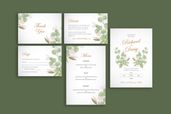 wedding invitation simple abstract white motif 1