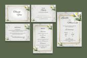 wedding invitation simple florals