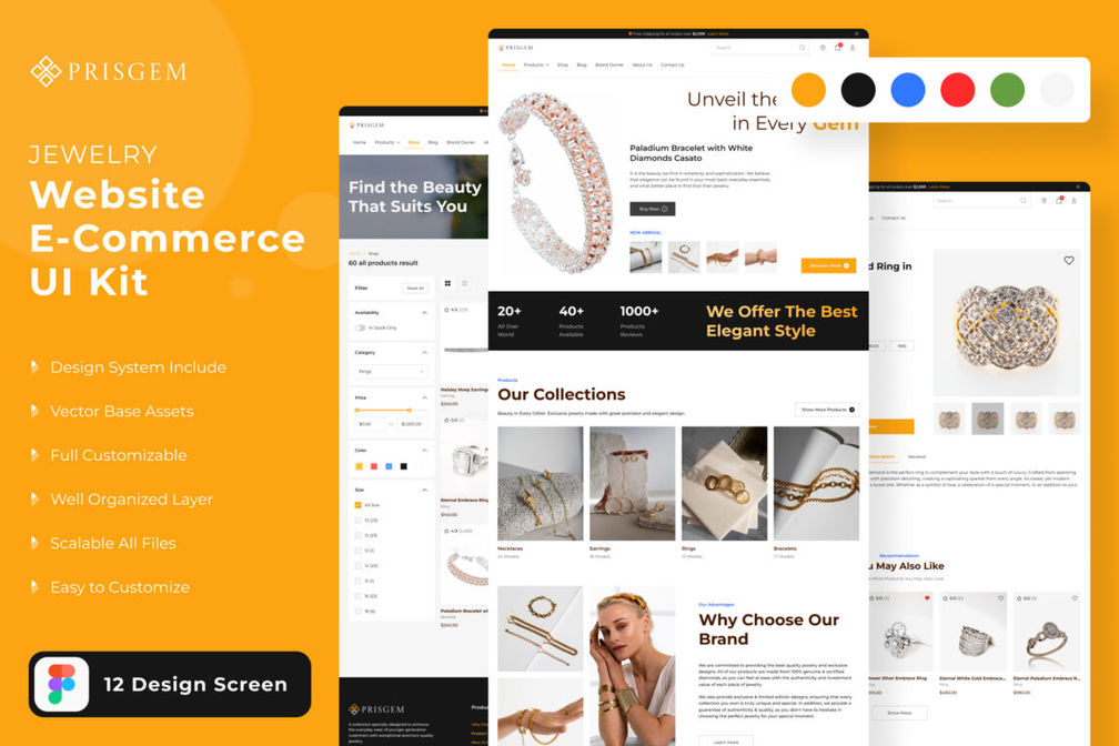 Preview Image Jewelry Website E Commerce Ui Kit 002