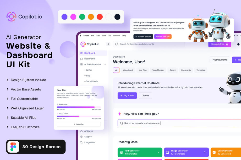 Preview Image Ui Kit Website Ai Generator 002