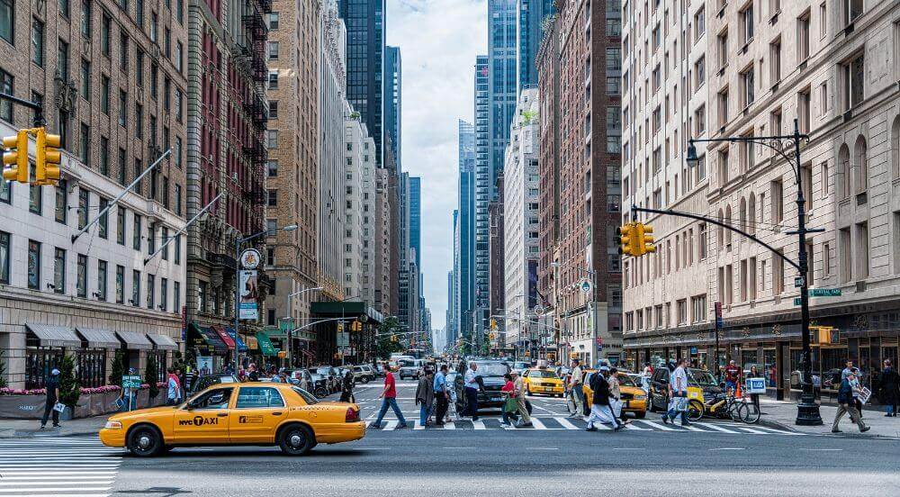 Yellow taxi in New York City