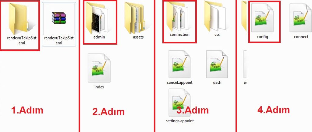 Config.php dosyasının bilgisayarınızdaki konumu
