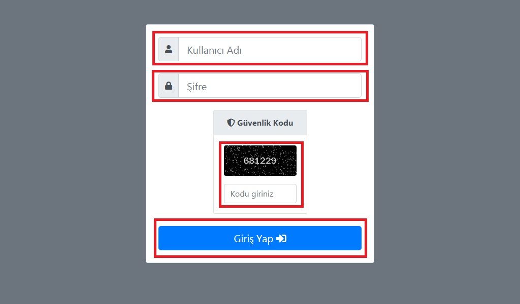 Randevu takip sistemi admin giriş ekranı