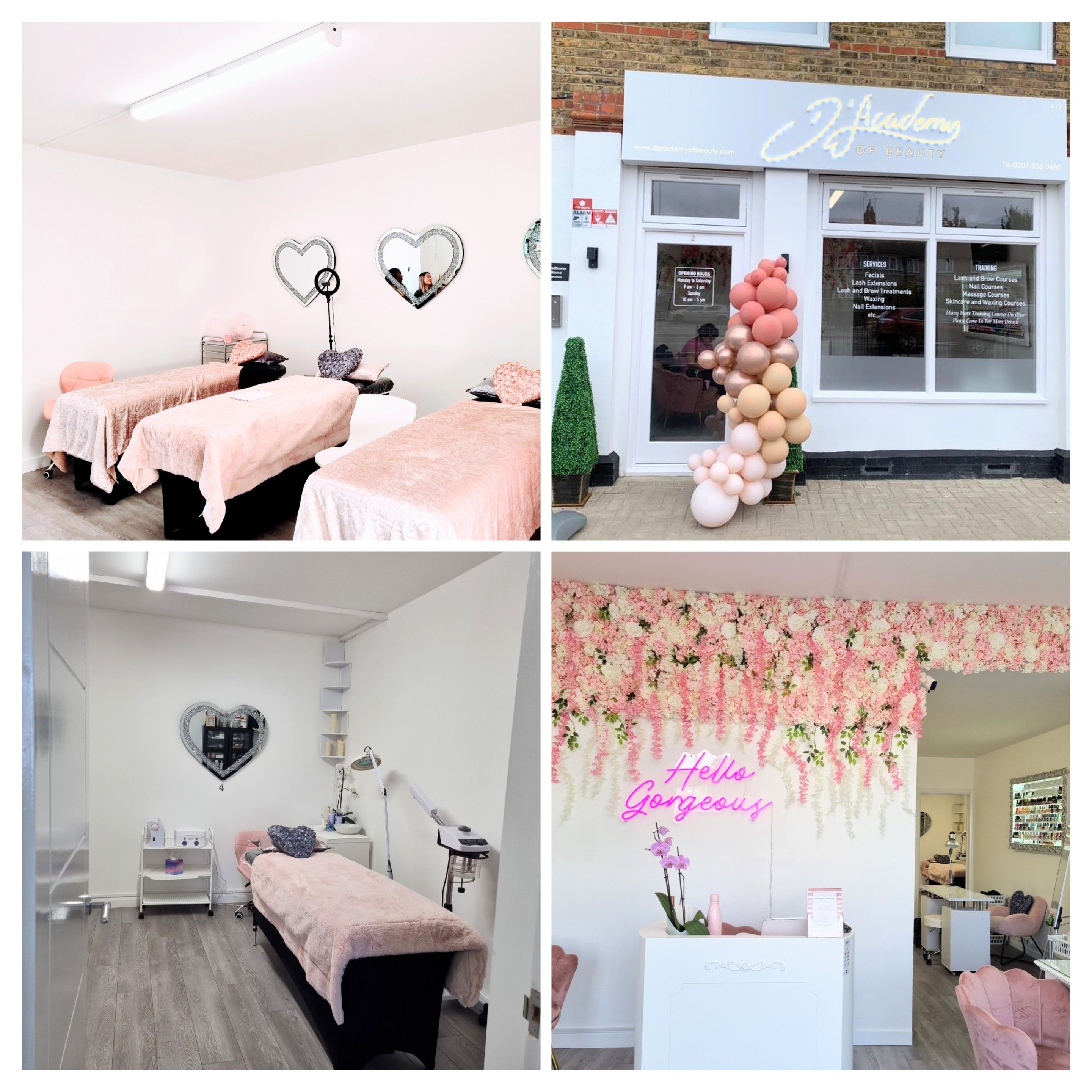 Beauty bed station or nail station in stunning salon in Enfield