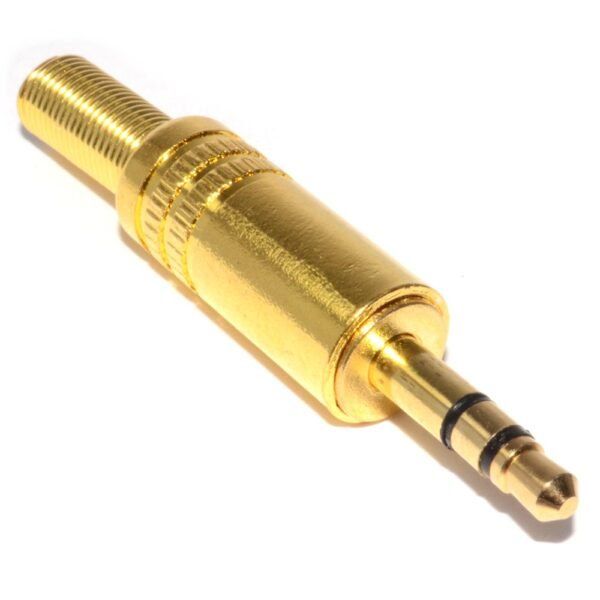 Audio Stereo Jack 3.5mm Gold Metal