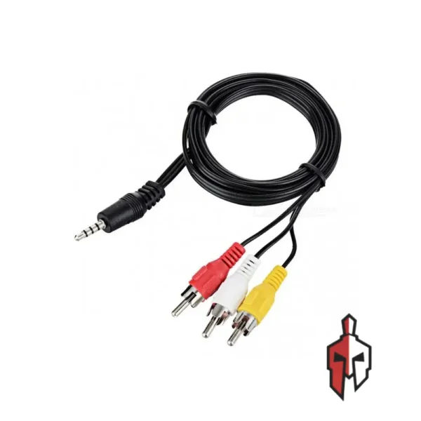 3.5mm to 3RCA Stereo Audio Video AV Cable in Sri Lanka