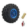 130mm Robot Rubber Wheel Blue with Coupler in Sri Lanka