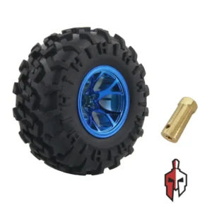 130mm Robot Rubber Wheel Blue with Coupler in Sri Lanka