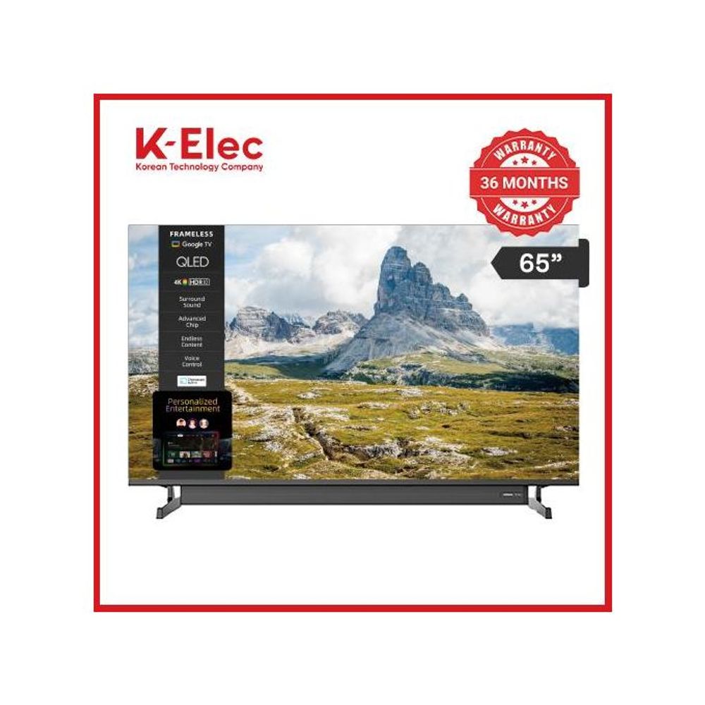 How to Choose the Right Smart TV Size in Kenya - K-Elec K-Max 65-inch QLED Google Smart TV