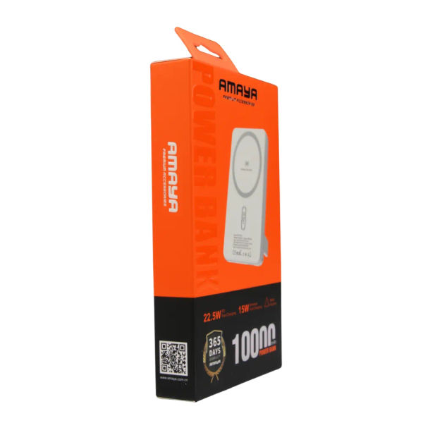 Amaya APB-WF54 10000mAh 20W Power Bank - White electronics - Umoja Marketplace in Kenya