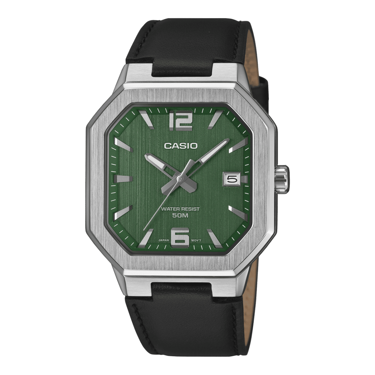 Casio MTP-B195L-3AV Men’s Green Dial Leather Watch