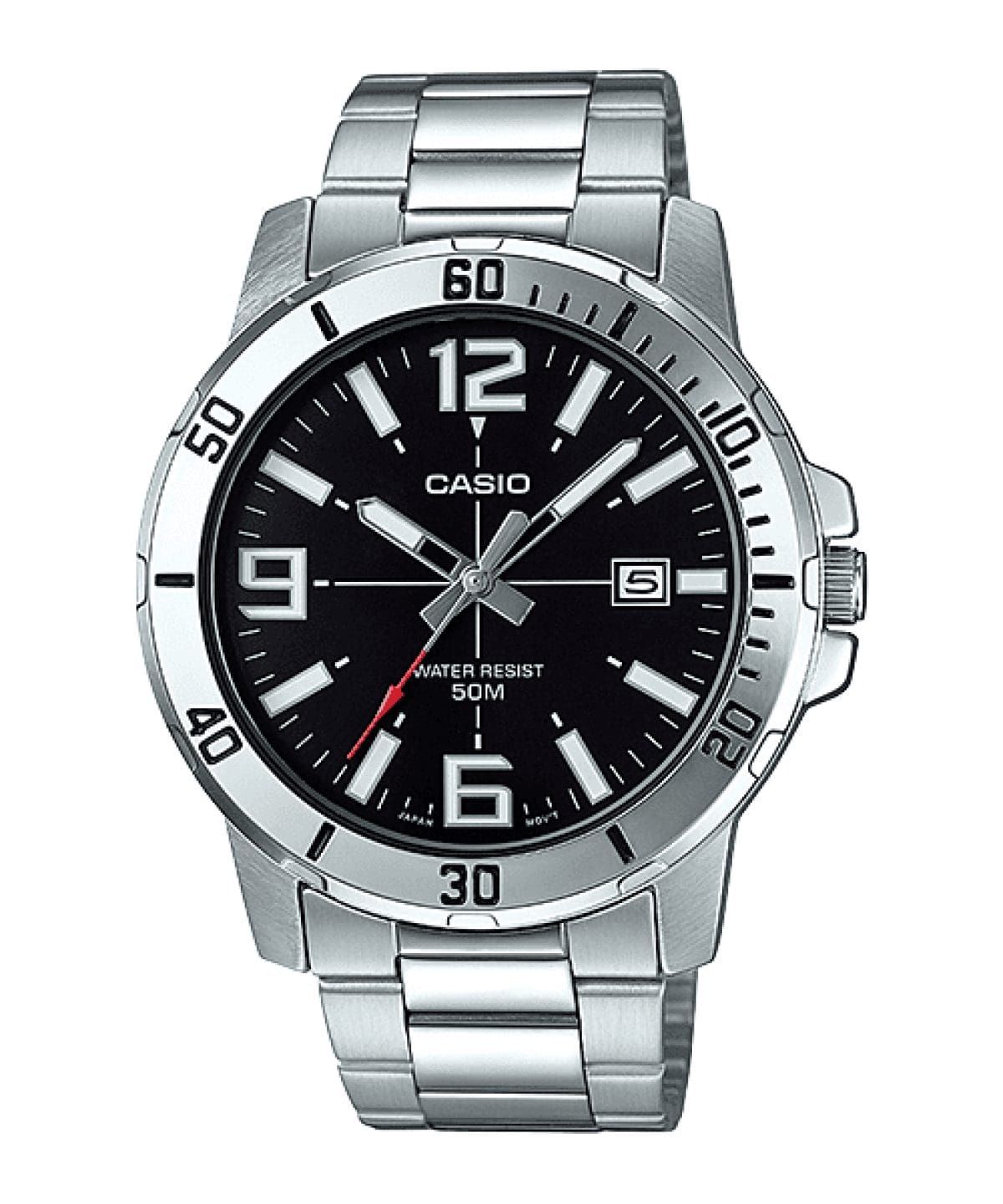 Casio MTP-VD01D-1BV Men’s Black Dial Bracelet Watch