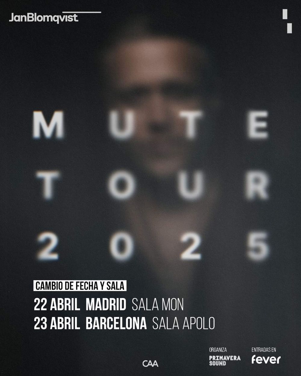 Concierto Jan Blomqvist en Sala Mon Live (Madrid) · 22 de abril, 2026