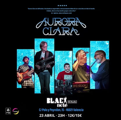 Concierto de Aurora Clara en Black Note Club (Valencia) · 23 de abril, 2026