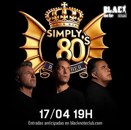 Concierto de Simply 80s en Black Note Club (Valencia) · 17 de abril, 2026