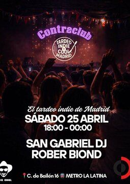 Tardeo Indie Cool en Contraclub (Madrid) · 25 de abril, 2026