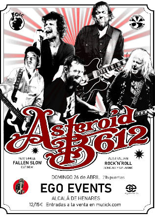 Concierto de Asteroid B-612 en Ego Events (Alcalá de Henares) · 26 de abril, 2026